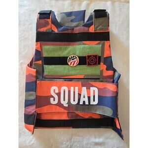 BKYS Tactical Squad Vest Regular Camo Rules Skull with 2 Patches